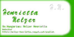 henrietta melzer business card